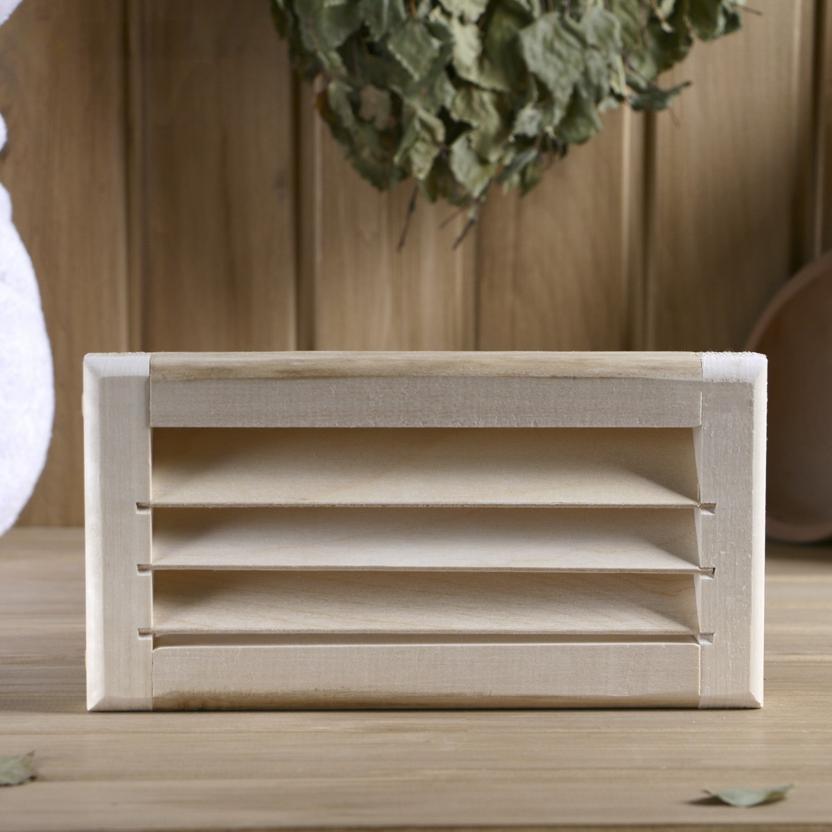 Крышка вентиляционная 25*14,5 см, липа "добропаровъ" 1311802