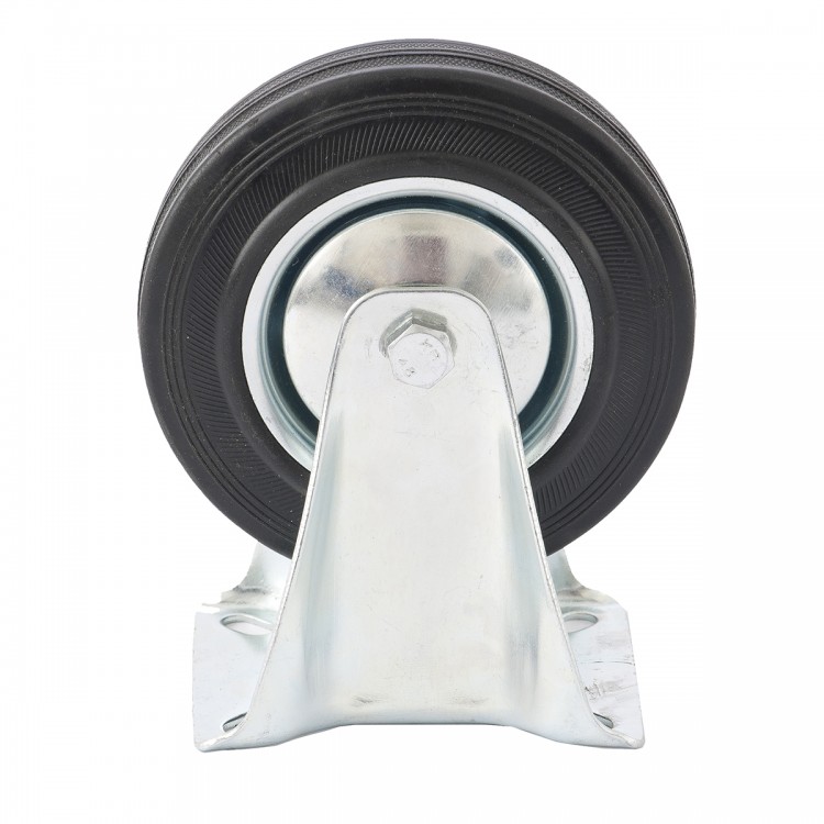 Колесо неповоротное D 200 мм, крепление  платформенное Сибртех (68712)