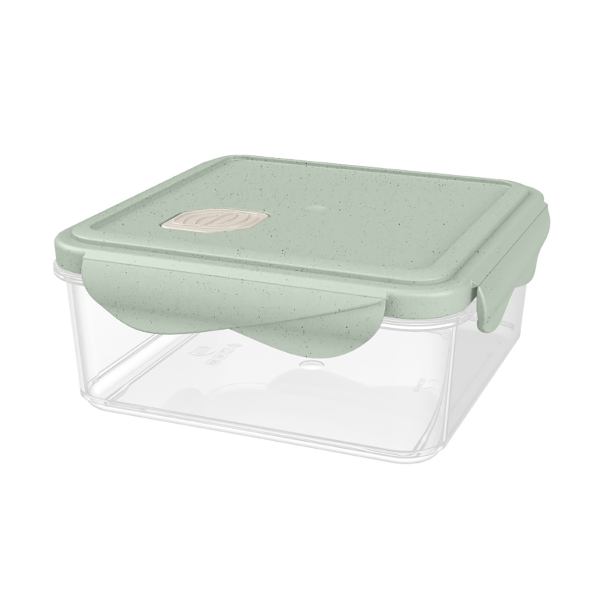 Контейнер для свч и холодильника "eco style" с клапаном 1 л (зеленый флэк) (1/20) "бытпласт"