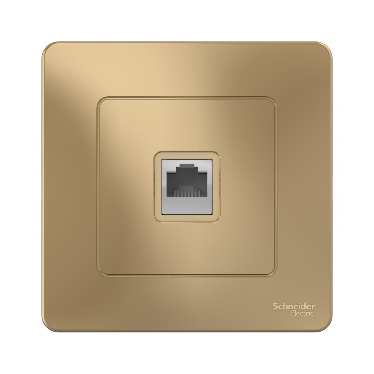 Розетка компьютерная "blanca" 1 местн. rj45, титан (1/10/20) "schneider"