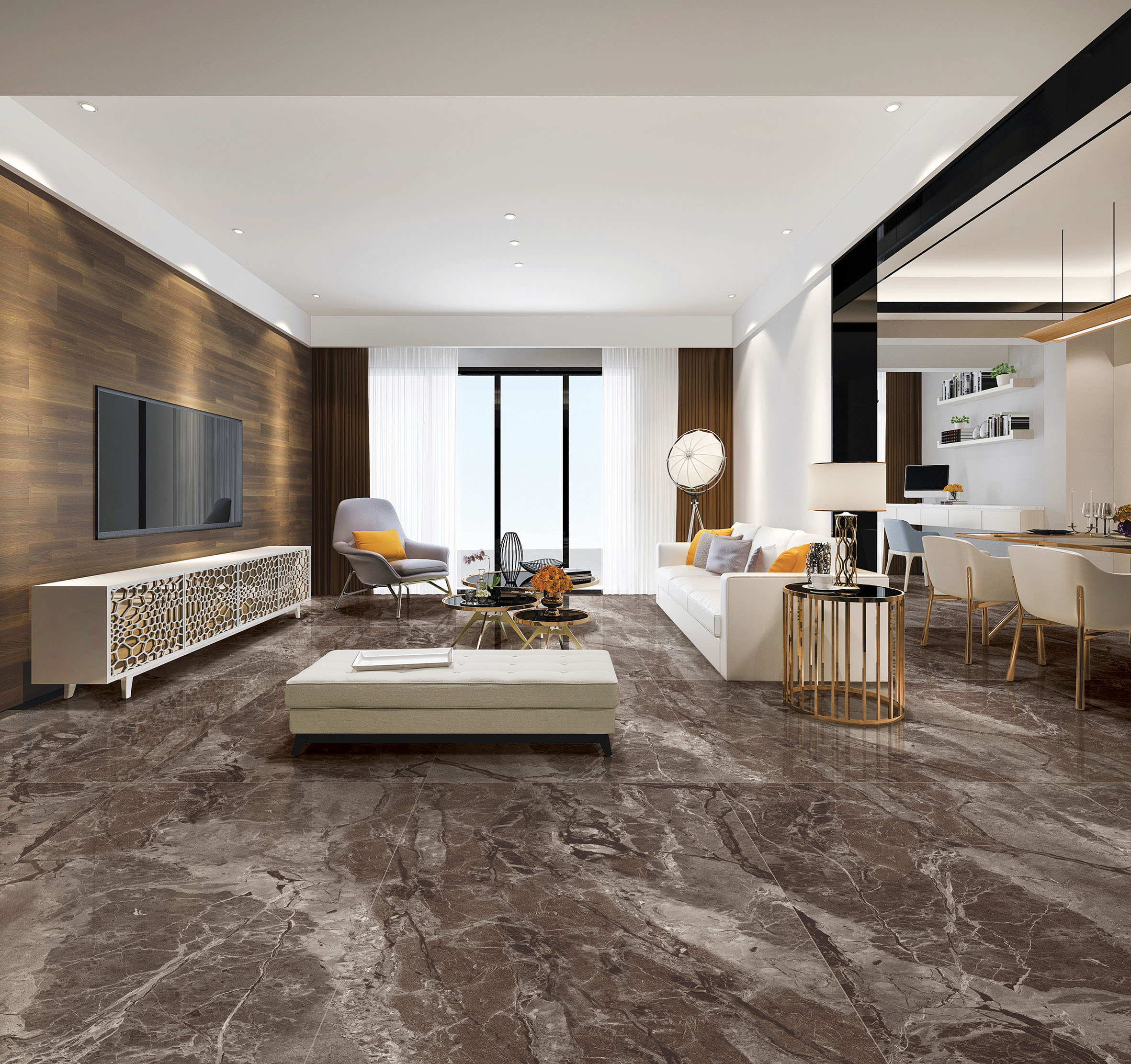 Kenya coffee керамогранит коричневый полированный 60x120