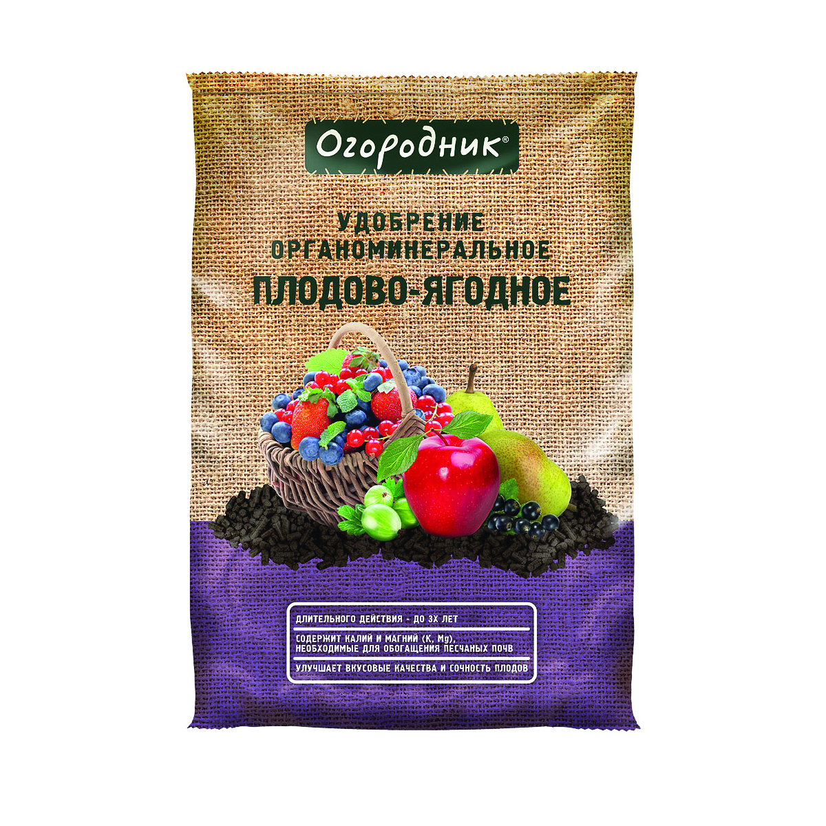 Удобрение "для плодово-ягодных" 2,5 кг (10) огородник "фаско"