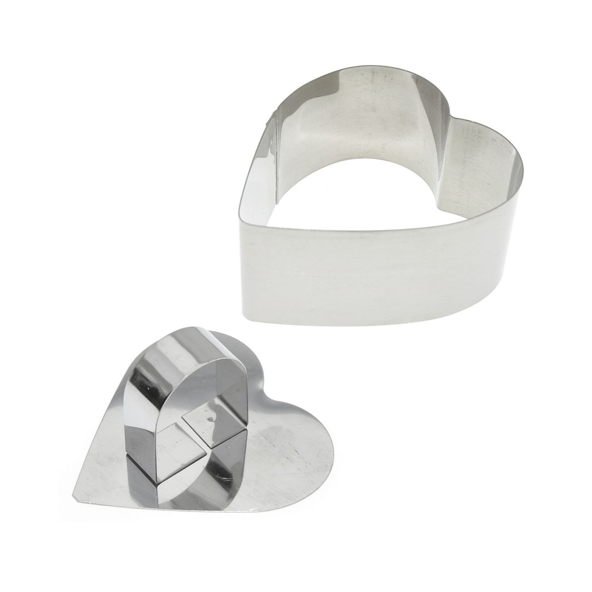 Форма кулинарная "сердце" нержав. 9*10*4 см с крышкой-прессом (1/12/72) "мультидом" an8-16