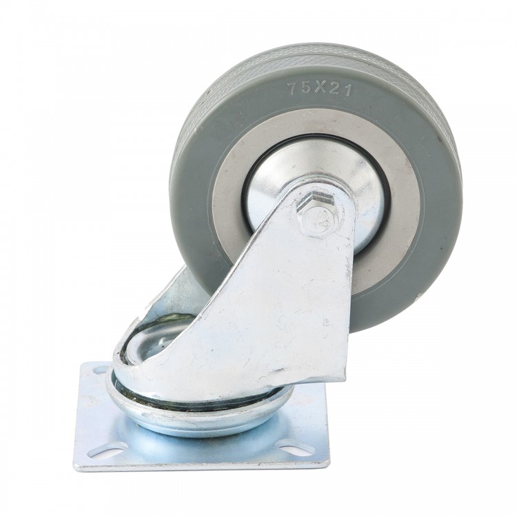 Колесо поворотное D 100 мм, крепление  платформенное Сибртех (68715)