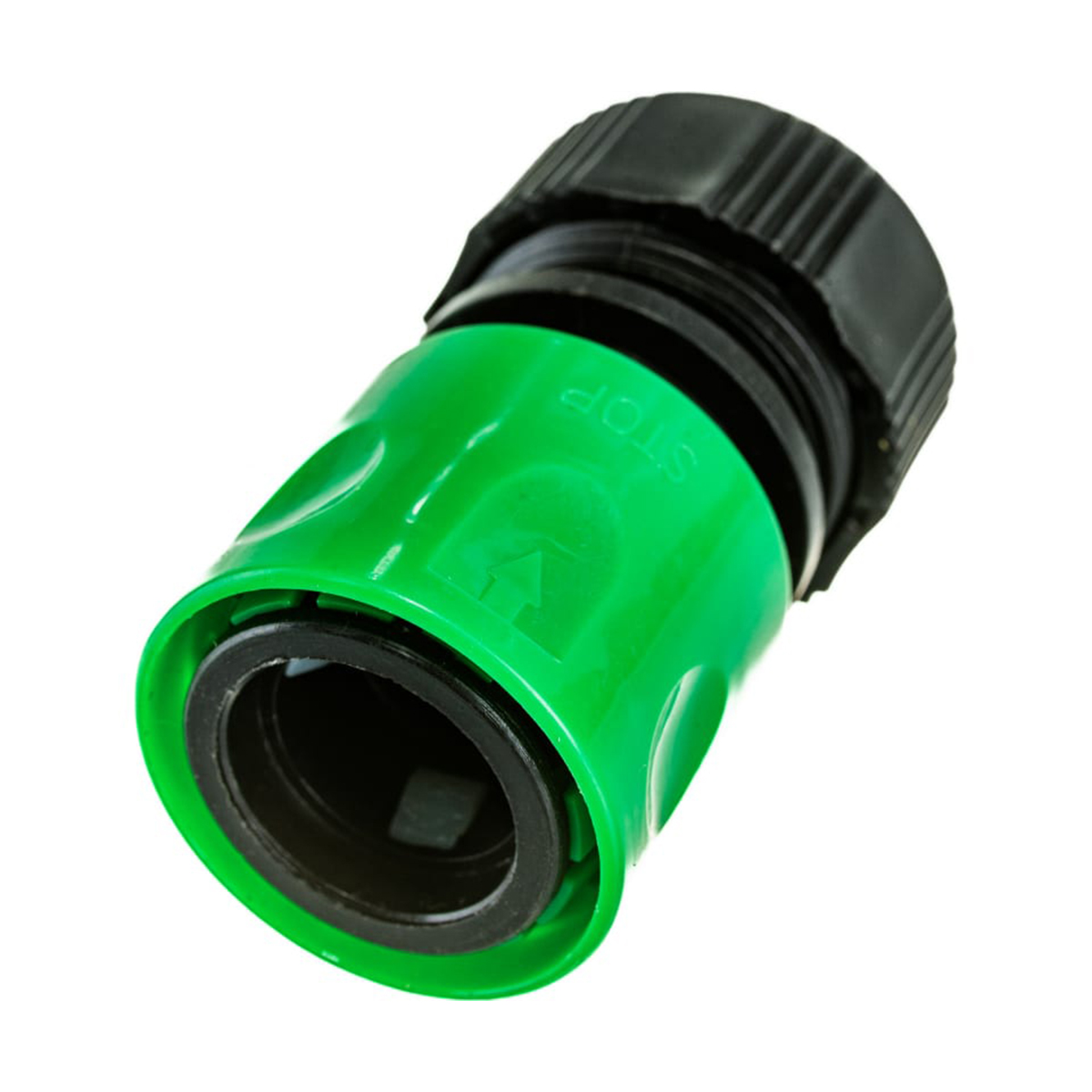 Соединитель для шлангов 5/8" с системой быстрой фиксации и аквастопом (1/50/200) "park" hl132