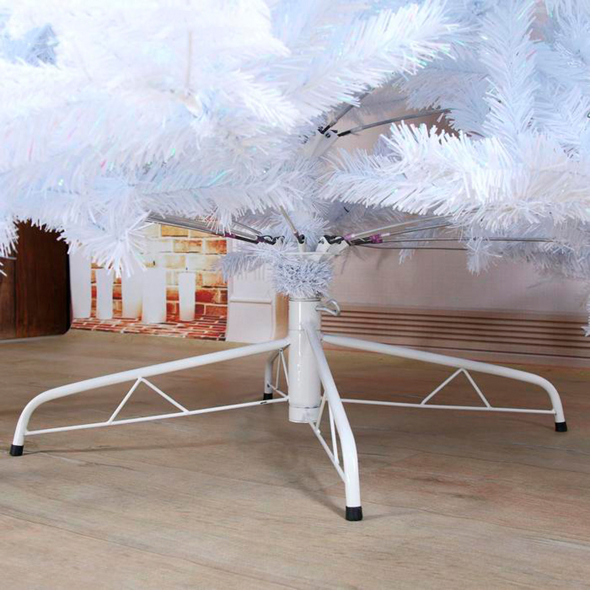 Ель декор. "элит" 240 см, 1798 веток (белая перелив.) "зимнее волшебство" 2338582