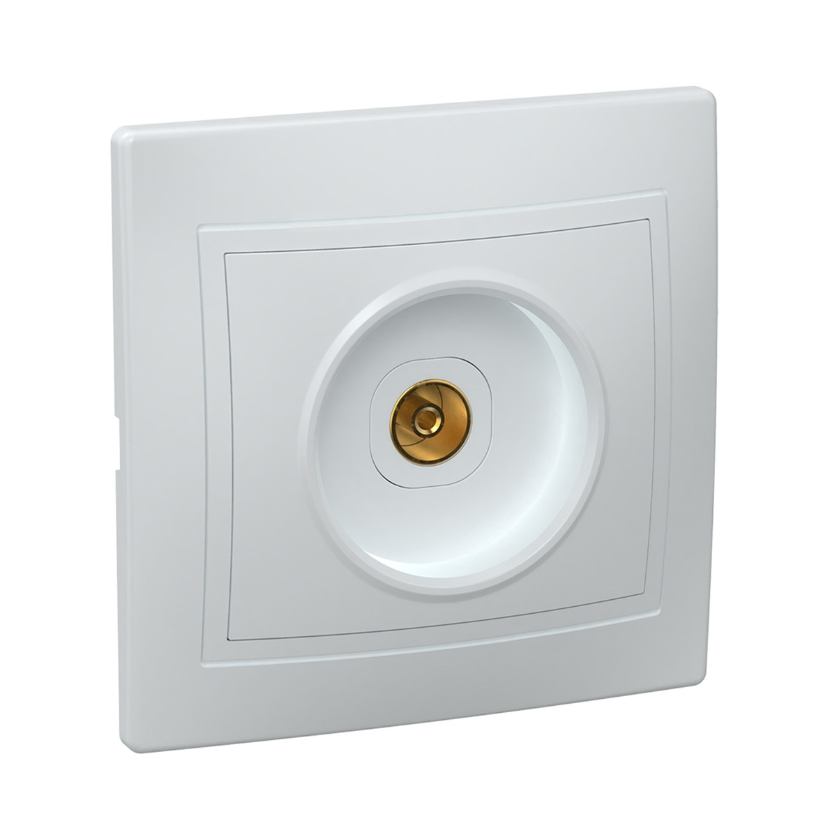 Розетка телевизионная "кварта" ртв10-кб, белый (1/10/200) "iek"