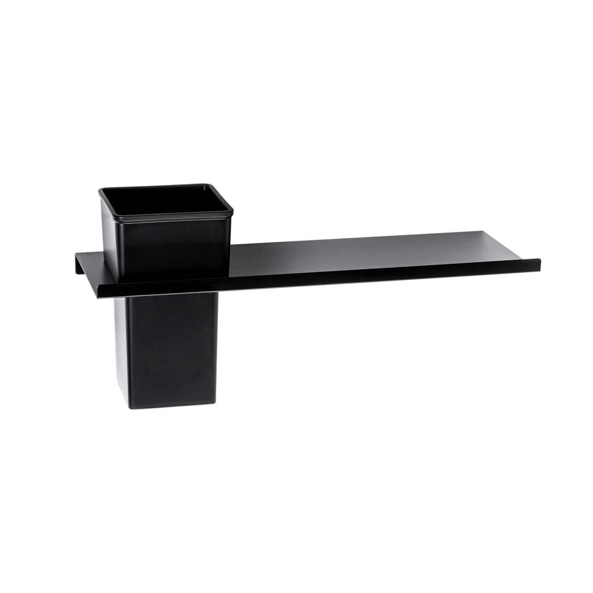 Стакан для ванной комнаты настенный с полкой "lund" (черный) (1/30) "swensa" br-2600w-14