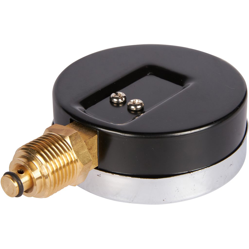 Термоманометр радиальный D = 80, подкл. 1/2", до 10 бар, с автомат. запорным клапаном, ROMMER