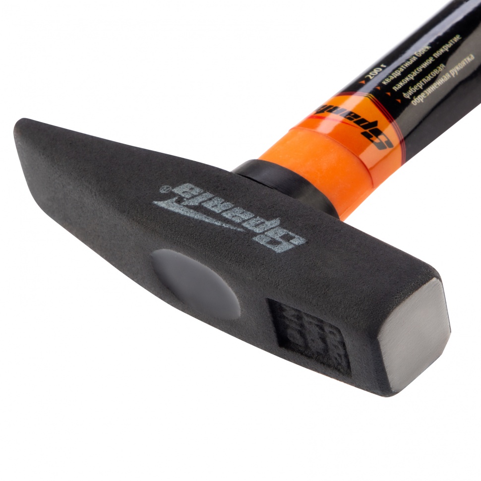 Молоток слесарный, 200 г, фибергласовая обрезиненная рукоятка Sparta (10372)