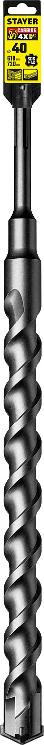 STAYER Hercules-4Х, 40 x 610/720 мм, SDS-max бур, Professional (29370-610-40)