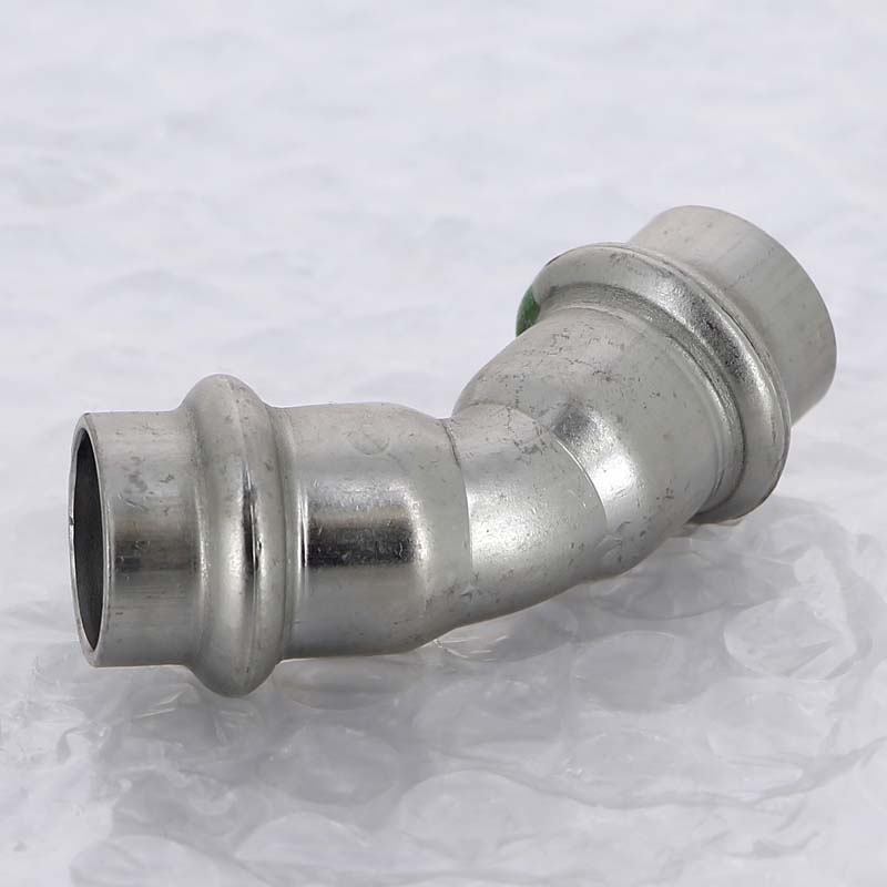 Угол 45° пресс 15 нержавеющая сталь Sanpress Inox VIEGA