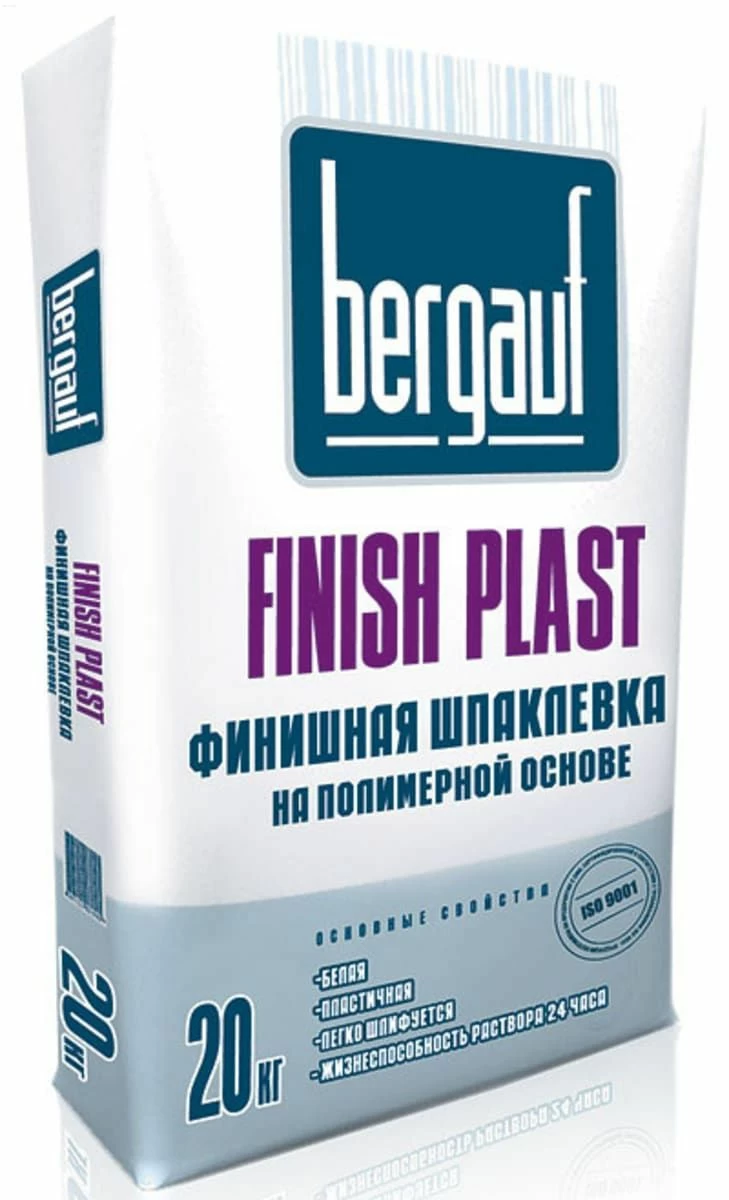 Шпаклевка финишная полимерная Bergauf Finish Plast, 20 кг
