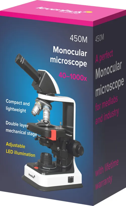 Микроскоп Levenhuk 450M, монокулярный