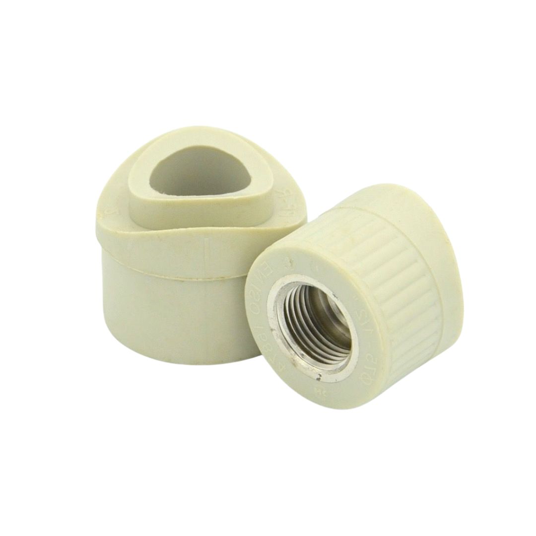 Вварное седло комбинированное 75 х 1/2" (ВР) ПП (PP-R100) серый HEISSKRAFT