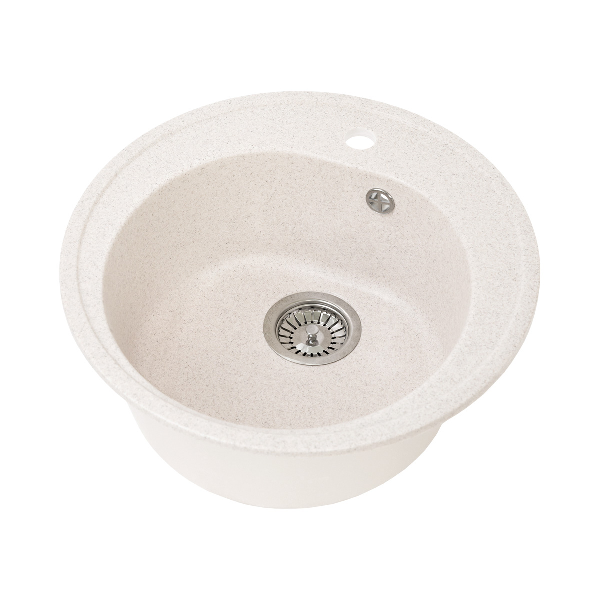 Мойка для кухни врезная искуств. камень gs-08-331 d-505 мм белая "granstones"