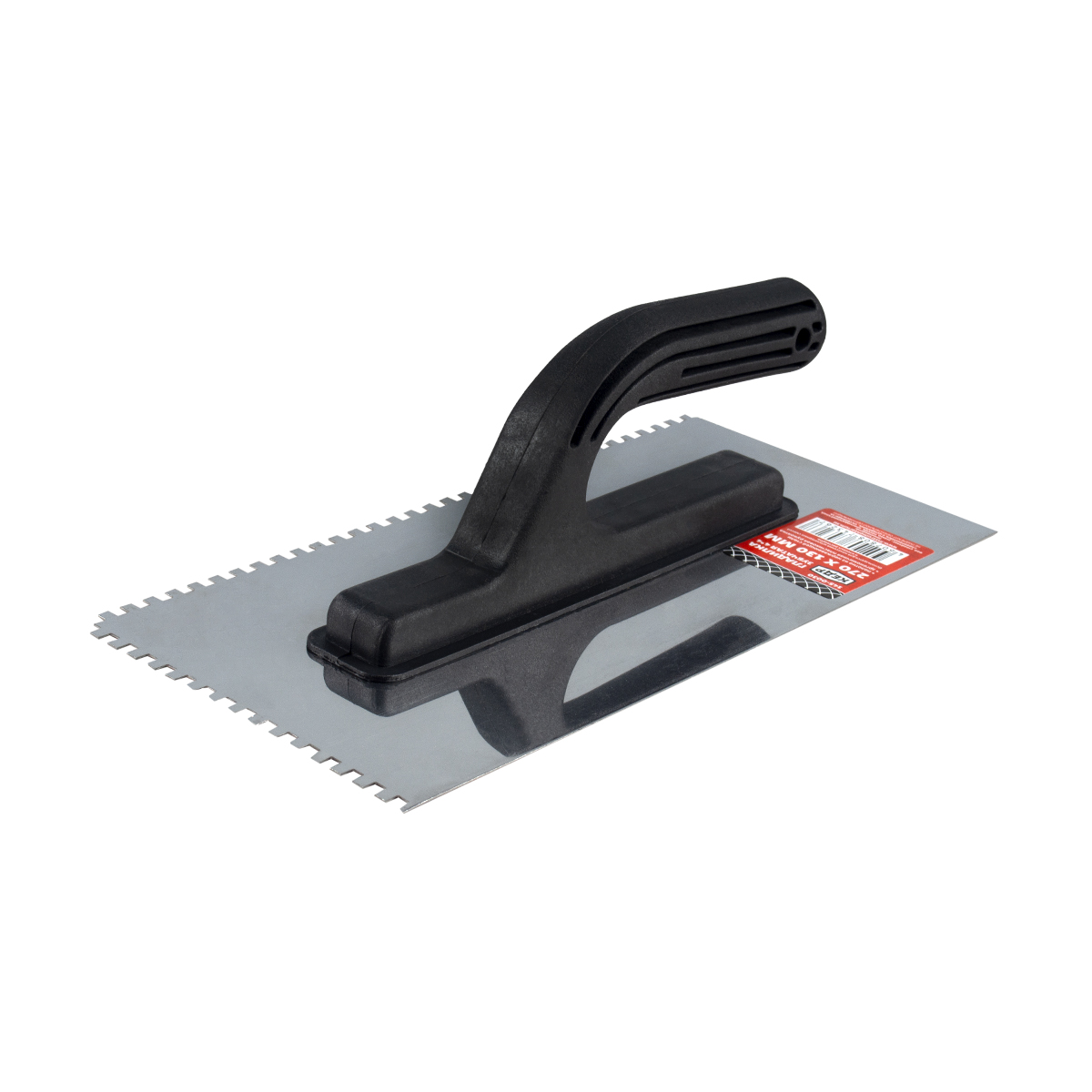 Гладилка зубчатая нержав. 270 х 130 мм пластм. ручка зуб 4 х 4 мм (1/24) "кедр" 145-0030