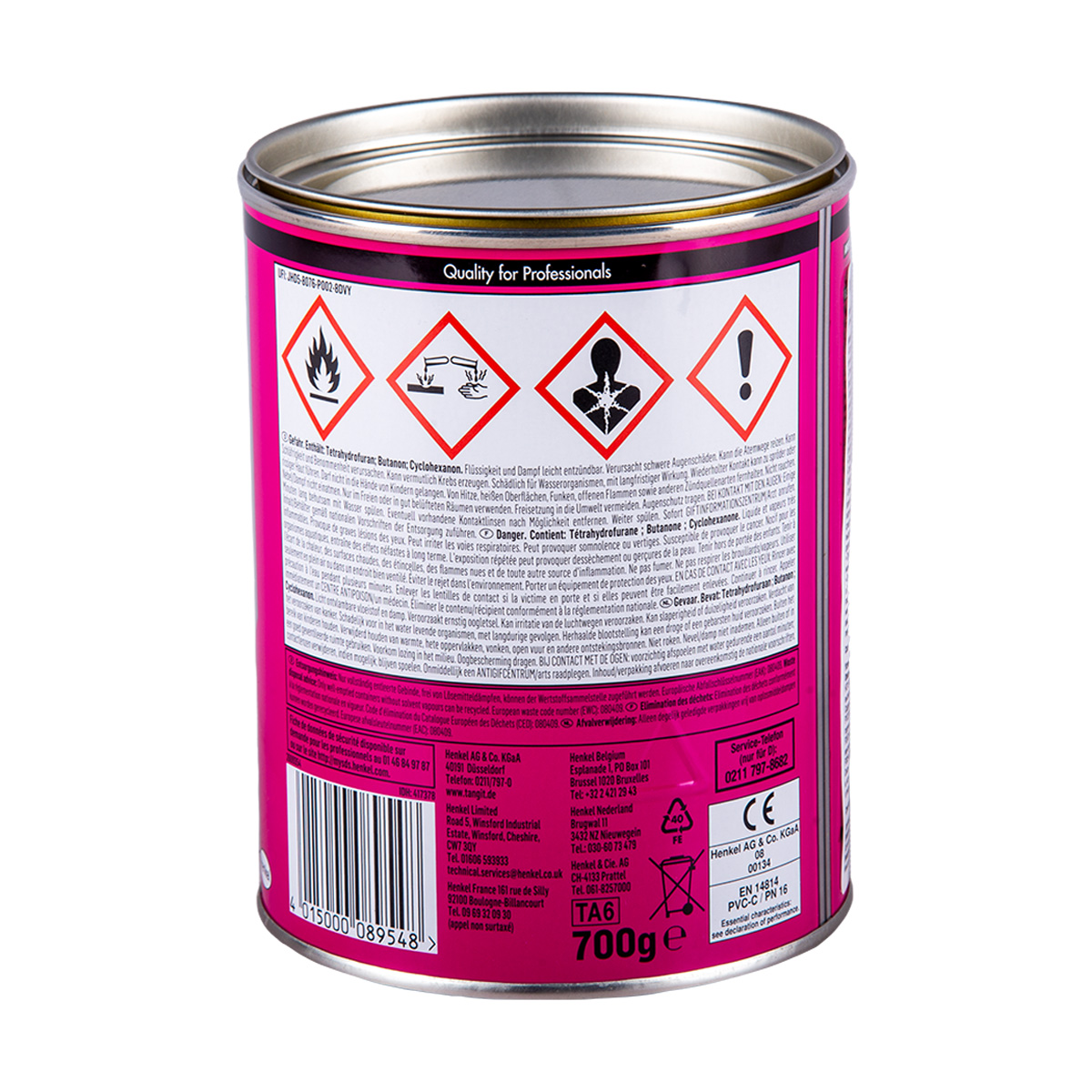 Клей тангит pvc-с для труб из  хпвх  700 г (1/6)  хенкель