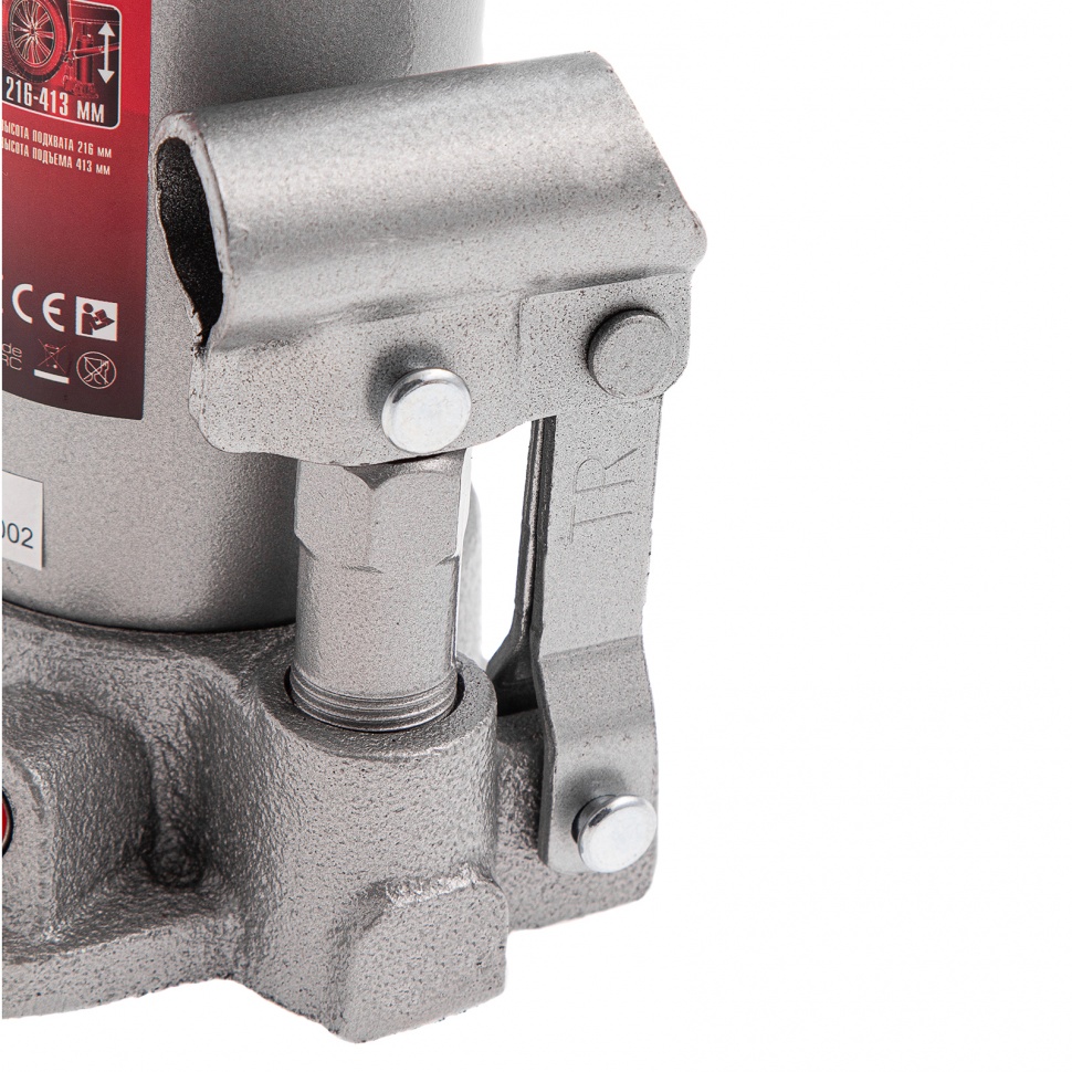 Домкрат гидравлический бутылочный, 5 т, высота подъема 216-413 мм, в пластиковый кейсе Matrix (50756)