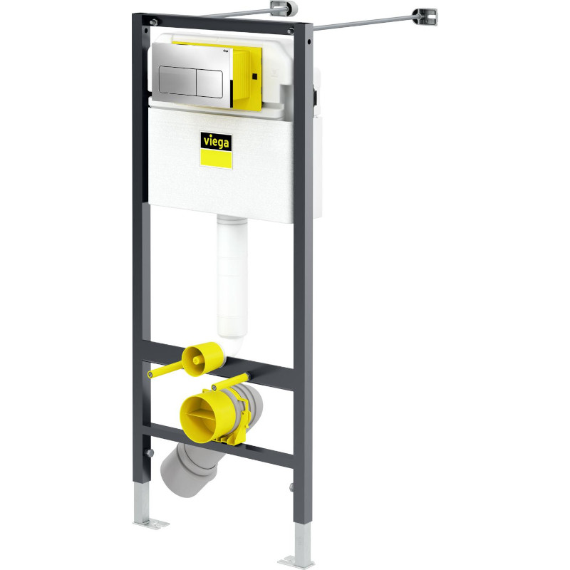 Модуль Prevista Dry для подвесного унитаза 112 см Viega 771973 + кр. 500 мм + 773717 хром, не для P