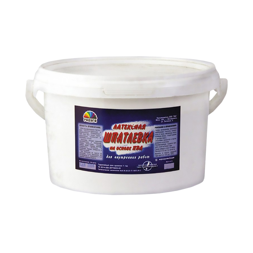 Шпаклевка латексная  на основе пва   1,5 кг (8) "магия радуги"