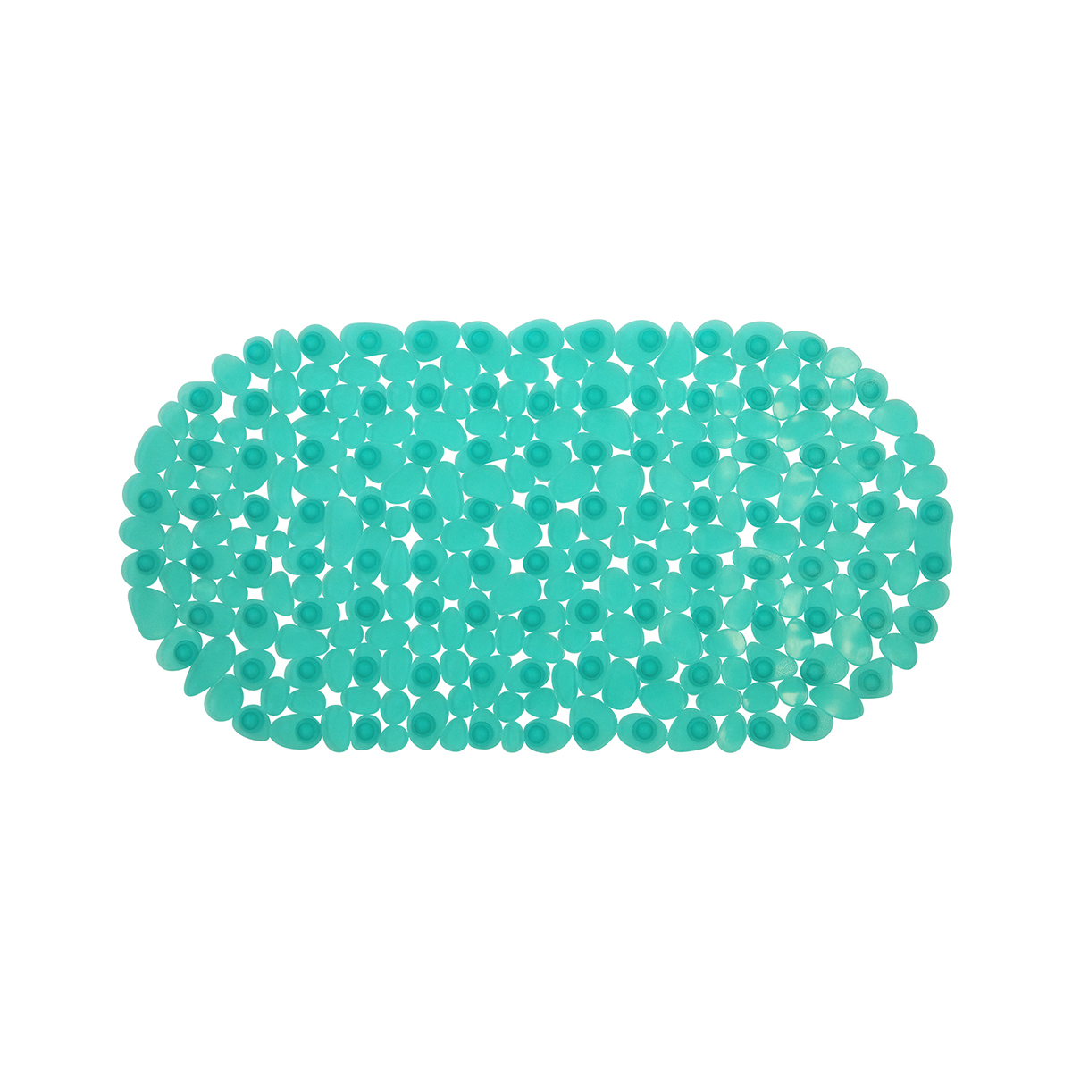 Коврик в ванну противоскользящий "морская галька" 36*69 см (голубой) (1/10)