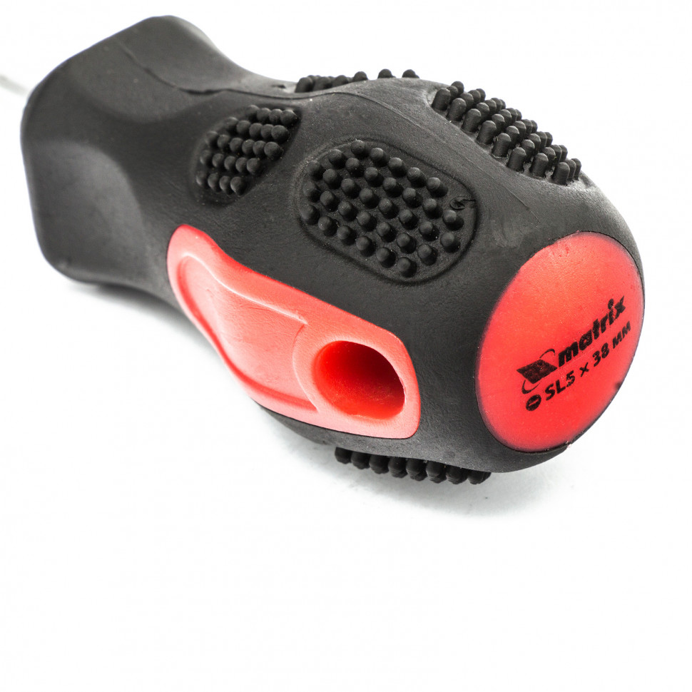 Отвертка Anti-Slip, SL5 х 38 мм, CrV, двухкомпонентная рукоятка Matrix (12202)