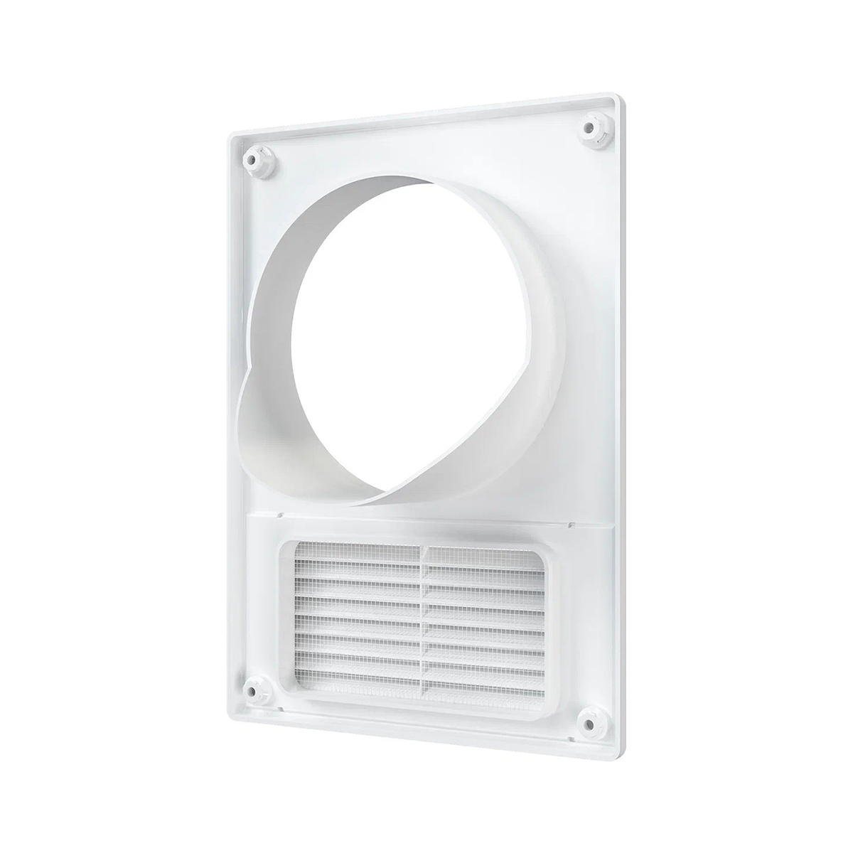 Площадка торцевая разъемная 185 х 254 мм с решеткой и фланцем d125 пласт. (1/20) "эра" 1825ру12,5ф