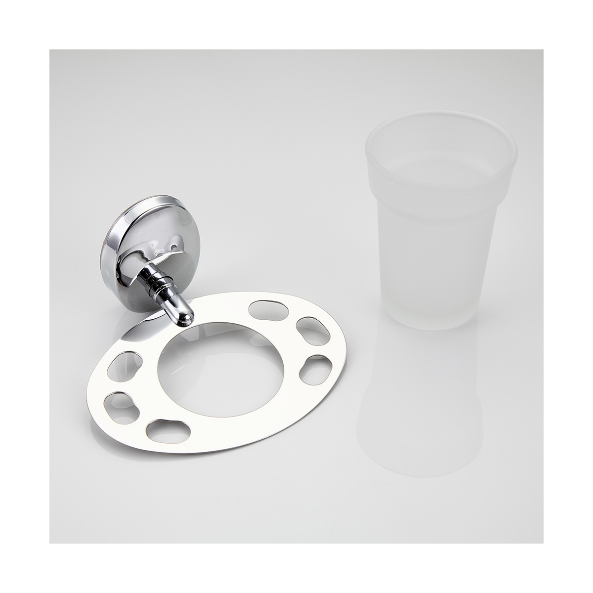 Стакан для ванной комнаты с держателем f1606-1, хром (1/20/80) "frap"