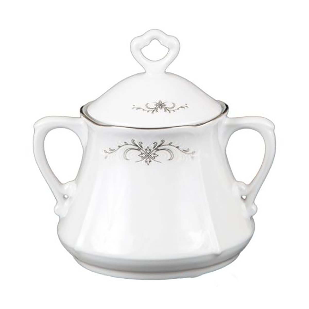 Сахарница "kamelia" серый орнамент 250 мл (1/6/36) "cmielow" ok05960-omaz2303