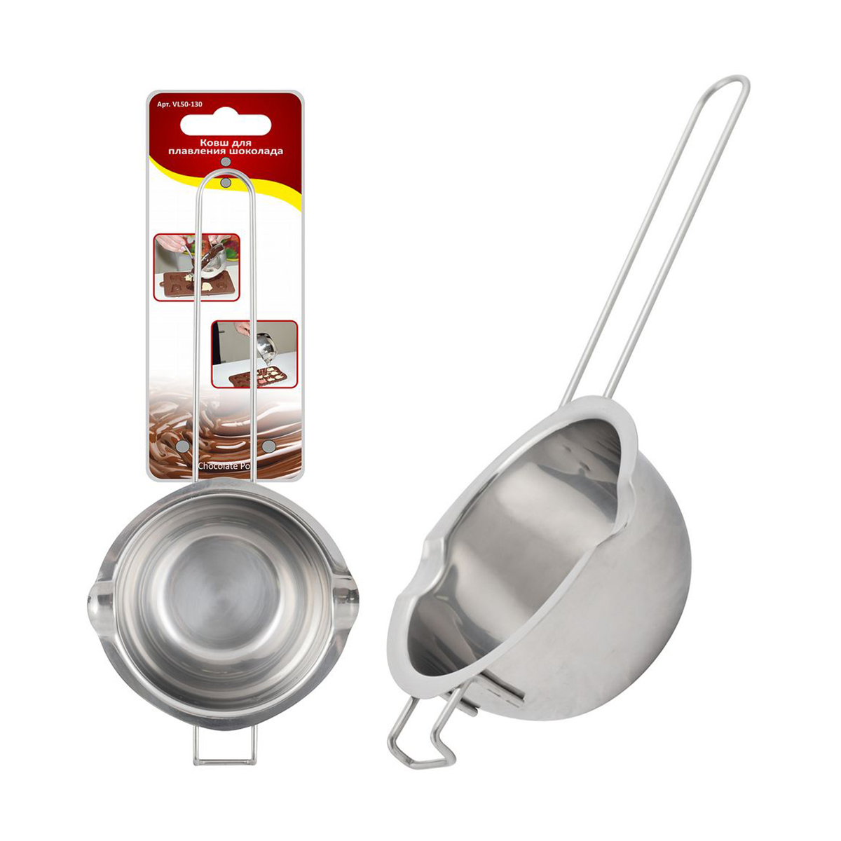 Ковш для плавления шоколада с ручкой 350 мл (1/3/60) "мультидом" vl50-130