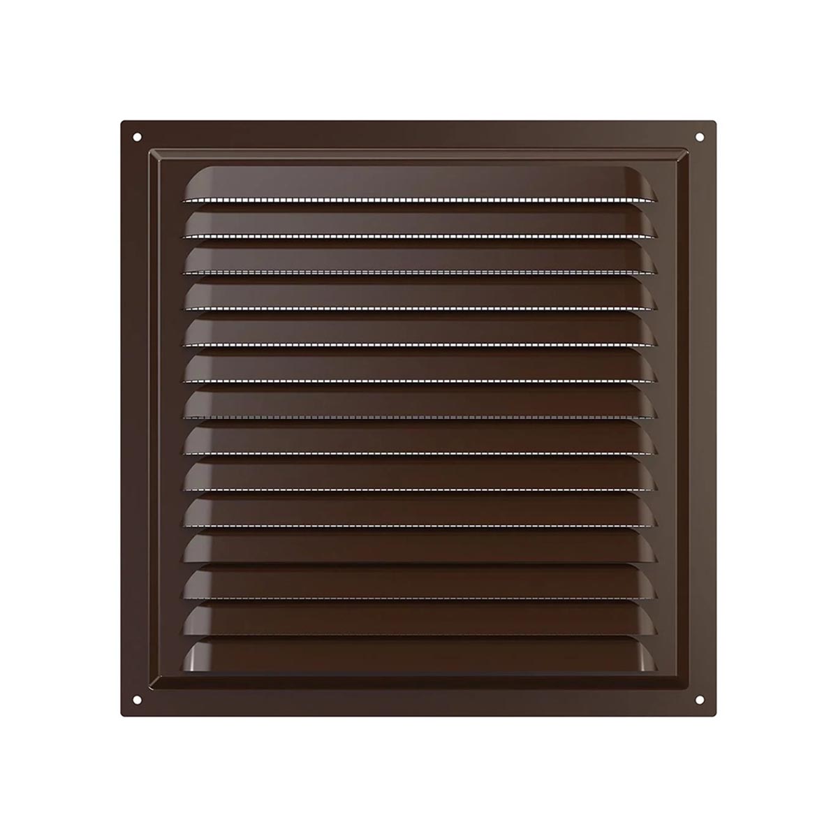 Решетка вентиляц. с сеткой 250 х 250 мм метал. коричневая (1/25) "эра" 2525мэ кор