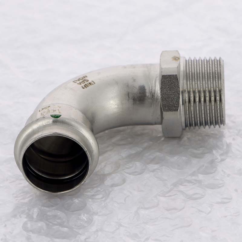 Угол пресс-Н 28x1" нержавеющая сталь Sanpress Inox VIEGA