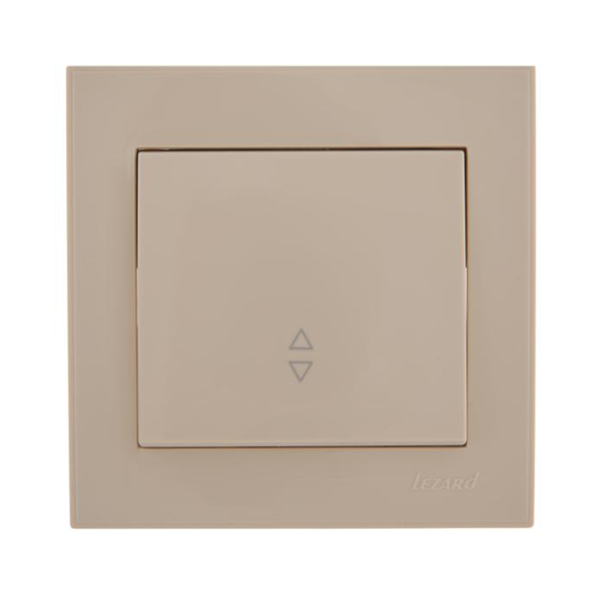 Выключатель "rain" 1 кл. проходной, кремовый (1/10/120) "lezard" 703-0303-105