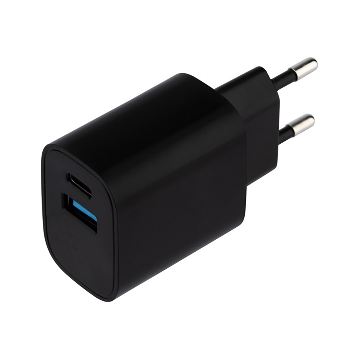 Зарядное устройство сетевое usb + type-c 5v, 2,4 a (черный) (1/100) "rexant" 16-0297