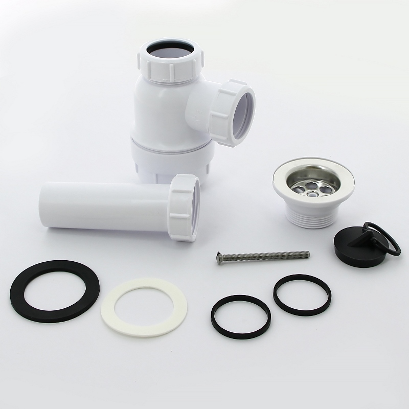 Сифон McALPINE бутылочный 1 1/2"х40 мм с выпуском 70 мм нерж. решетка пробкой выход компресс. D=40 м