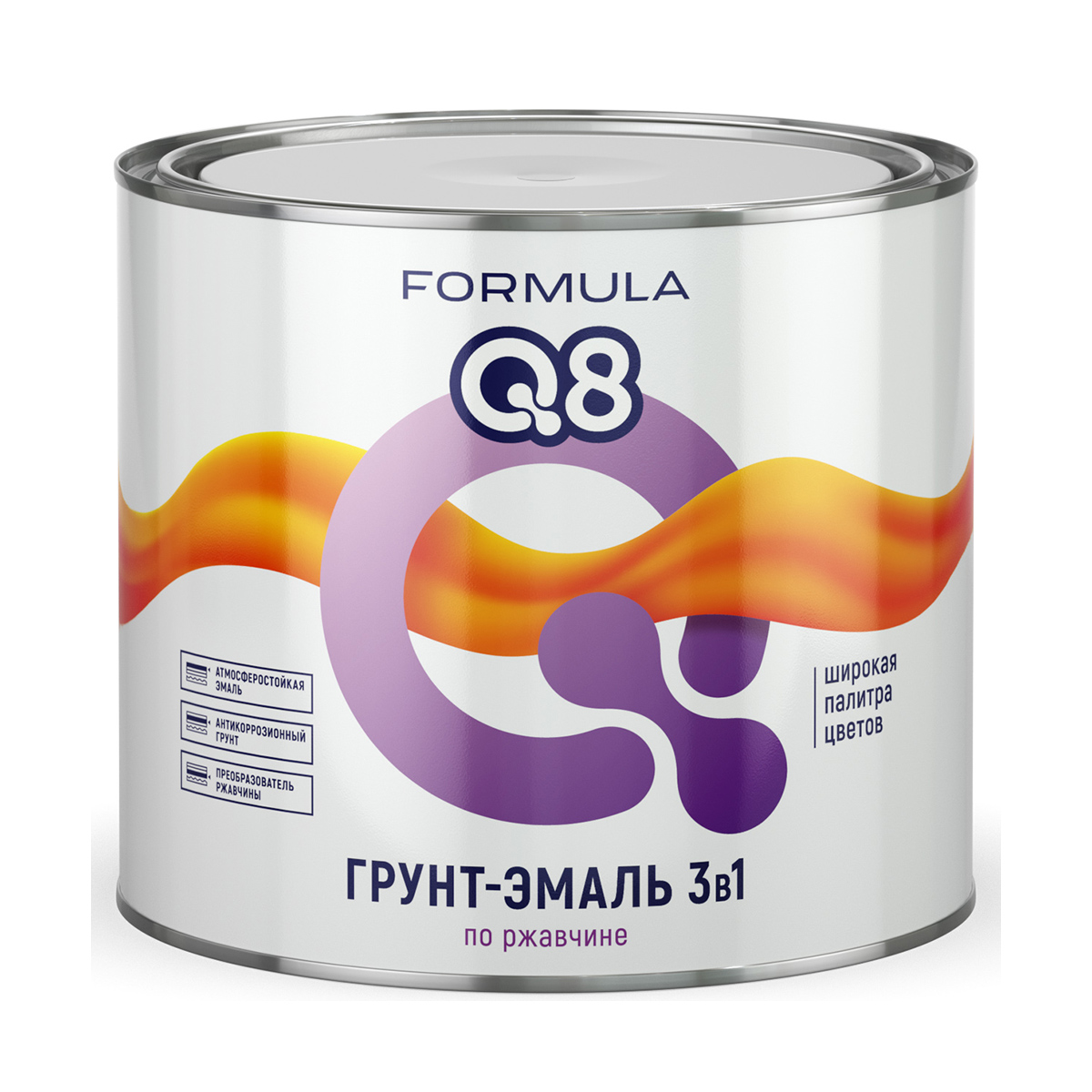 Грунт- эмаль по ржавчине "formula q8"  серая  1,9 кг (1/6)