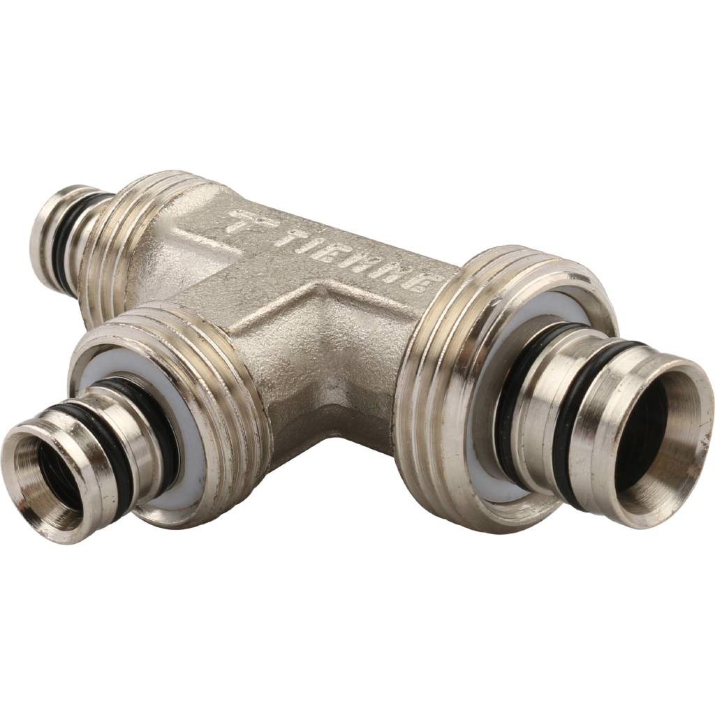 Тройник редукционный 20 x 16 x 16 под обжим TIEMME для металлопластиковых труб