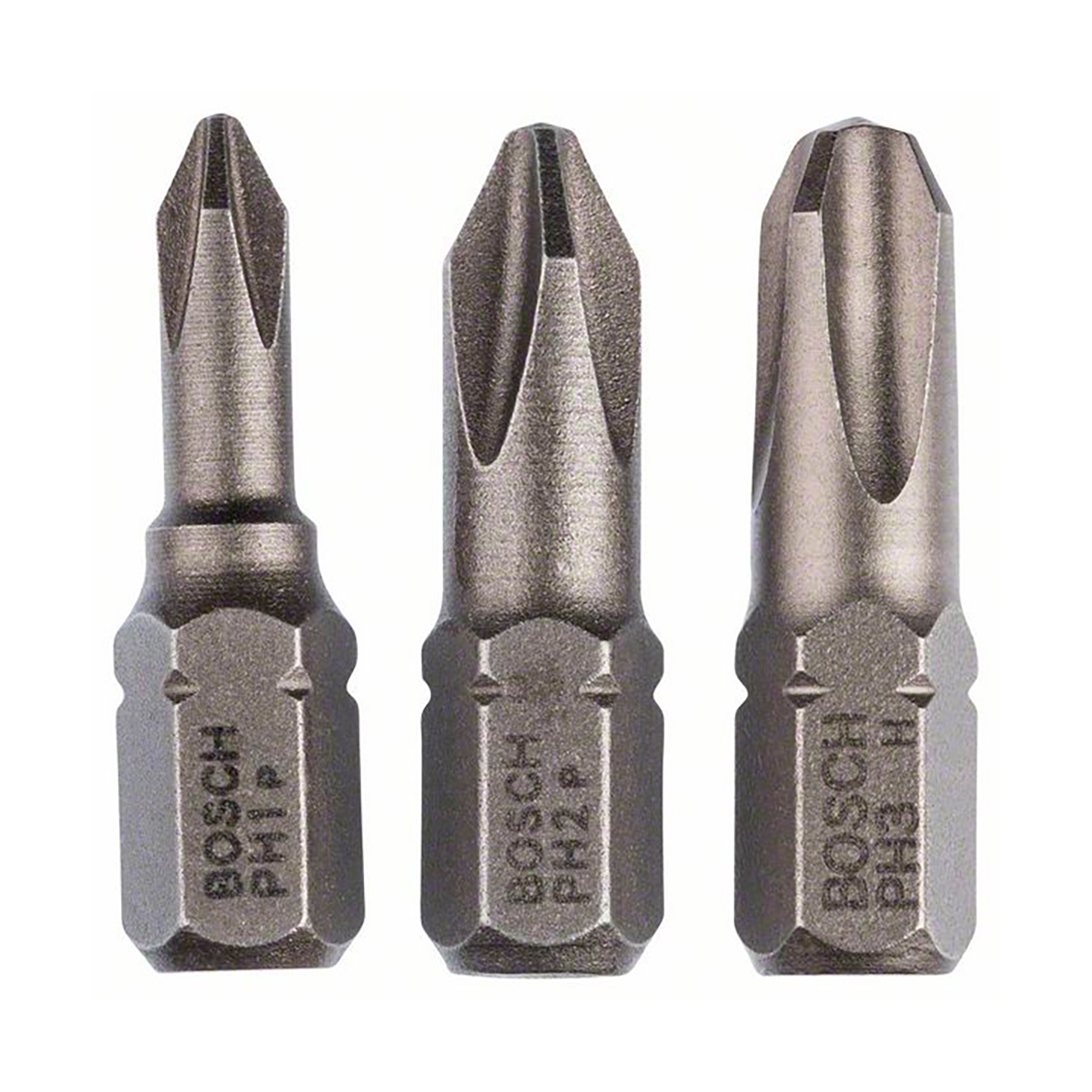 Биты ph №1/ph №2/ph №3 "extra hard" 25 мм (набор 3 шт.) (1) "bosch" 2607001752