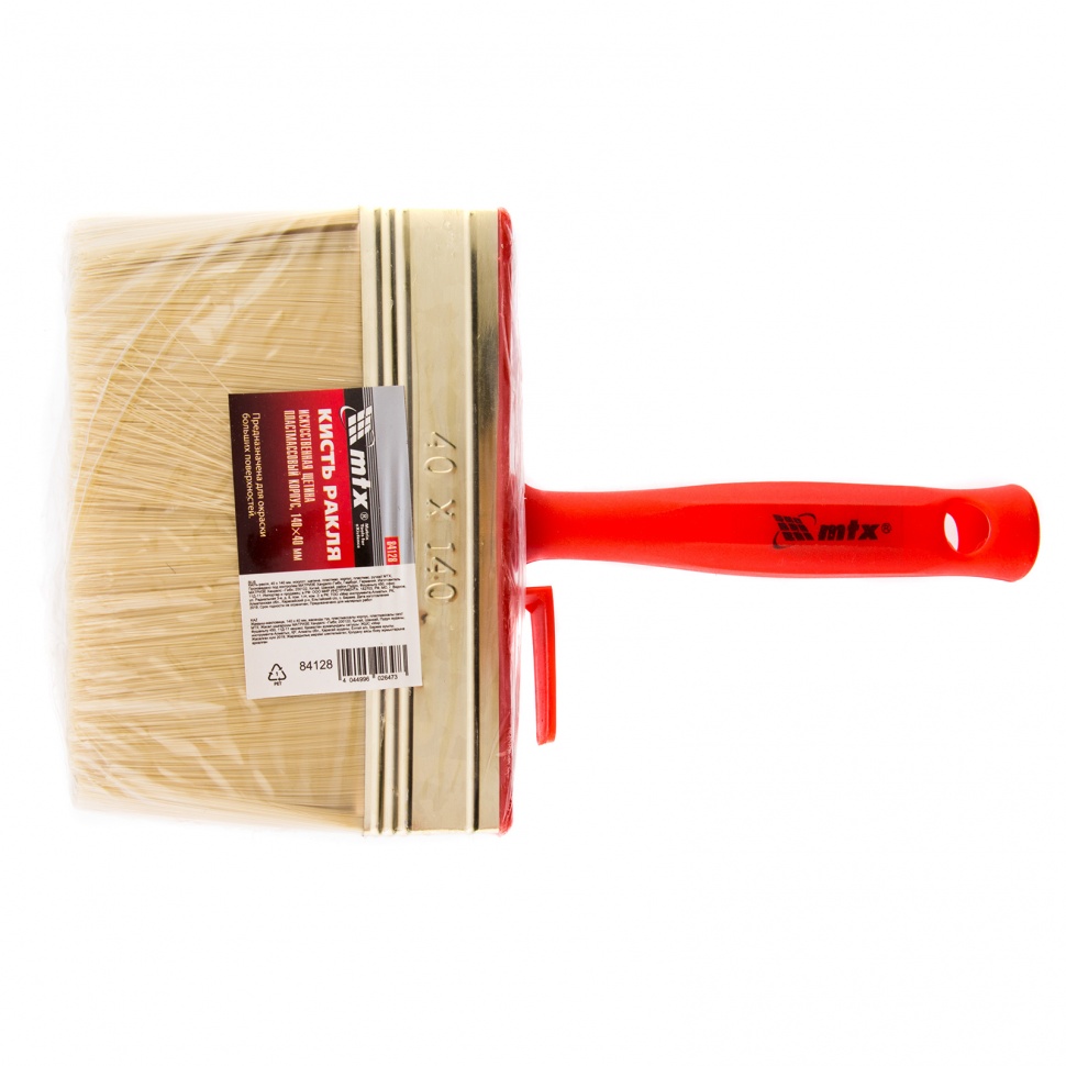 Кисть-ракля, 40 х 140 мм, искусственная щетина, пластмассовый корпус, пластмассовая ручка MTX (84128)