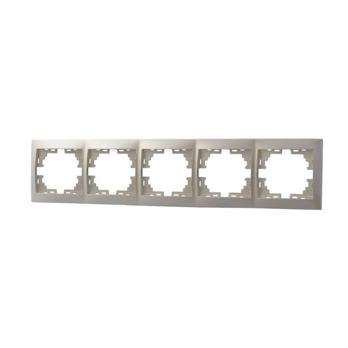 Рамка "mira" 5 местн. горизонтальная, жемчужно-белый (1/10/120) "lezard" 701-3000-150