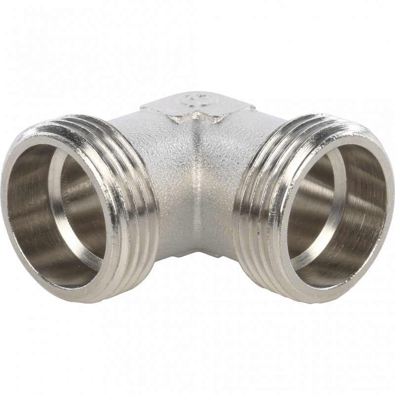 Угол резьбовой НР 1" никель STOUT