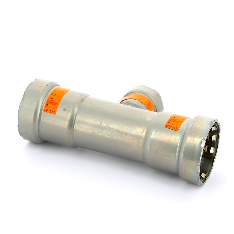 Тройник пресс оцинкованная сталь Megapress VIEGA 1"1/4 х 3/4" х 1"1/4