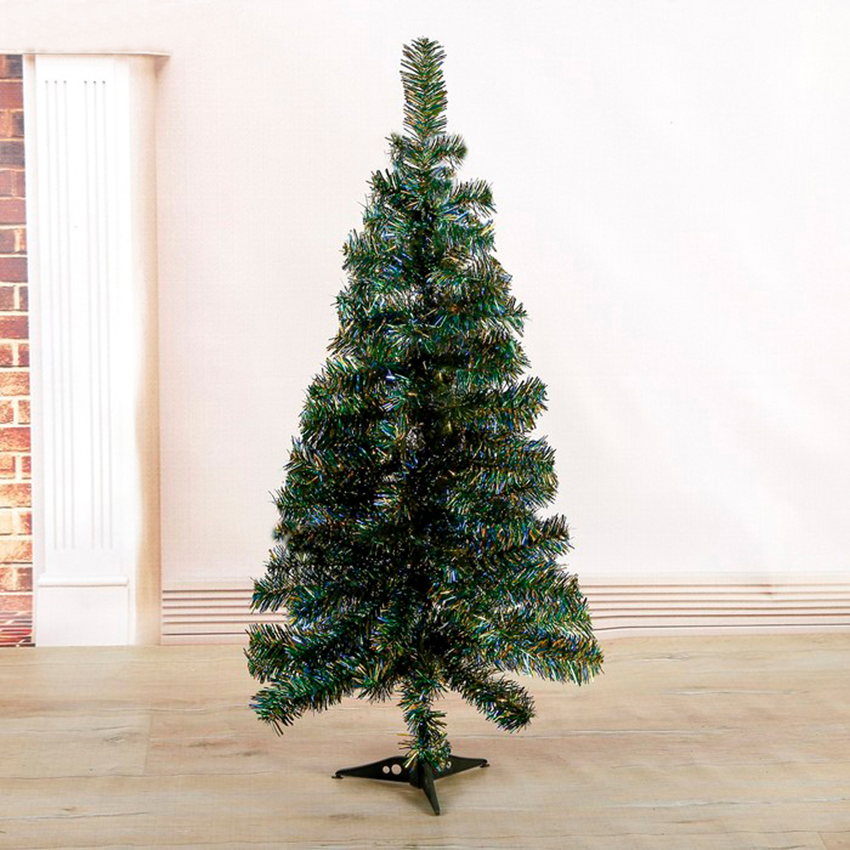 Ель декор. "радуга" 90 см, 90 веток (зеленая с синим) "зимнее волшебство" 703627