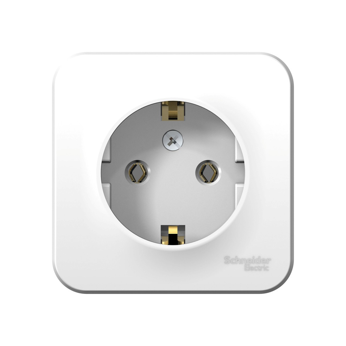 Розетка открыт. уст. "blanca" 1 местн. с заземл. 16а, белый (1/12/72) "schneider"