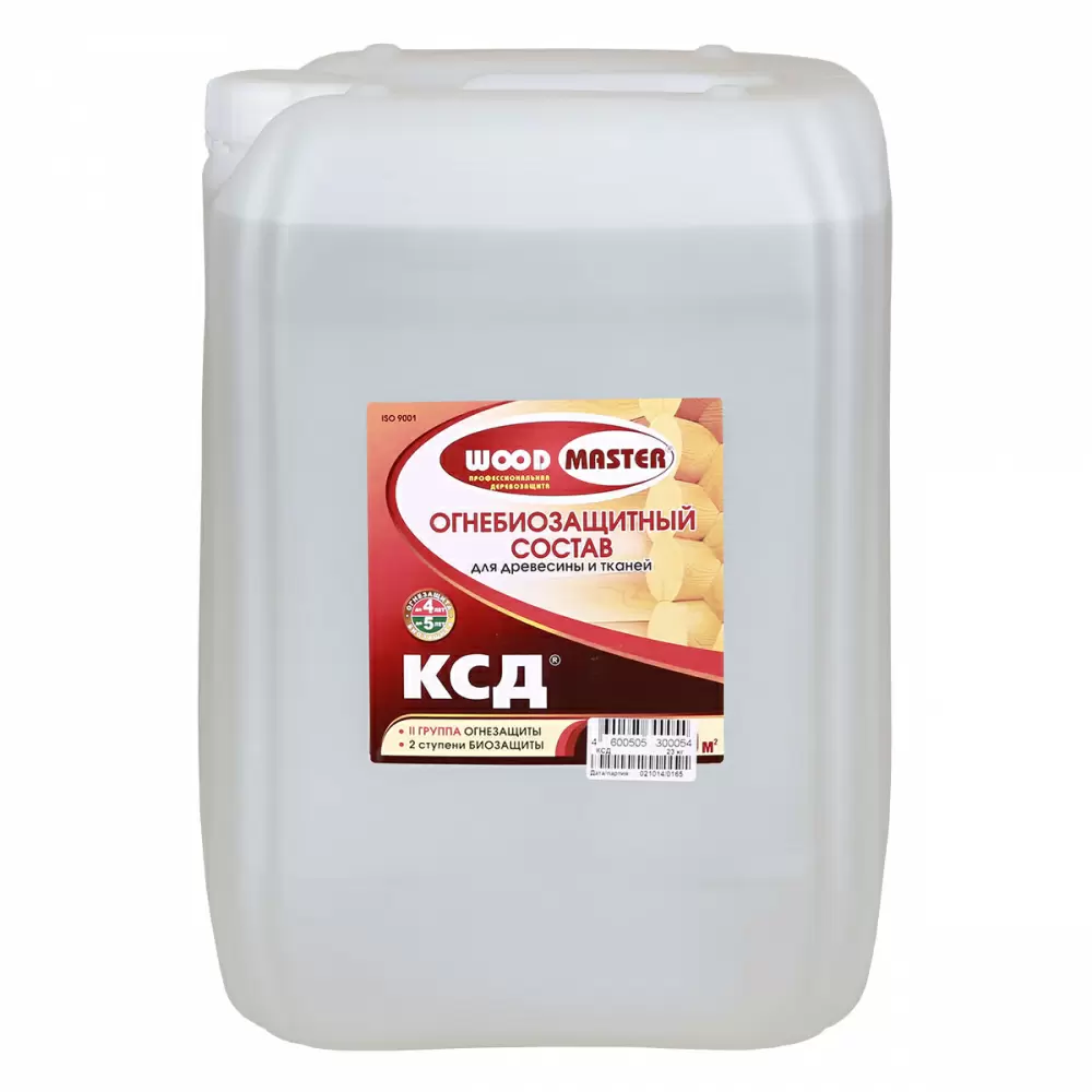 Woodmaster КСД состав огнебиозащитный II группа, бесцветный (23кг)