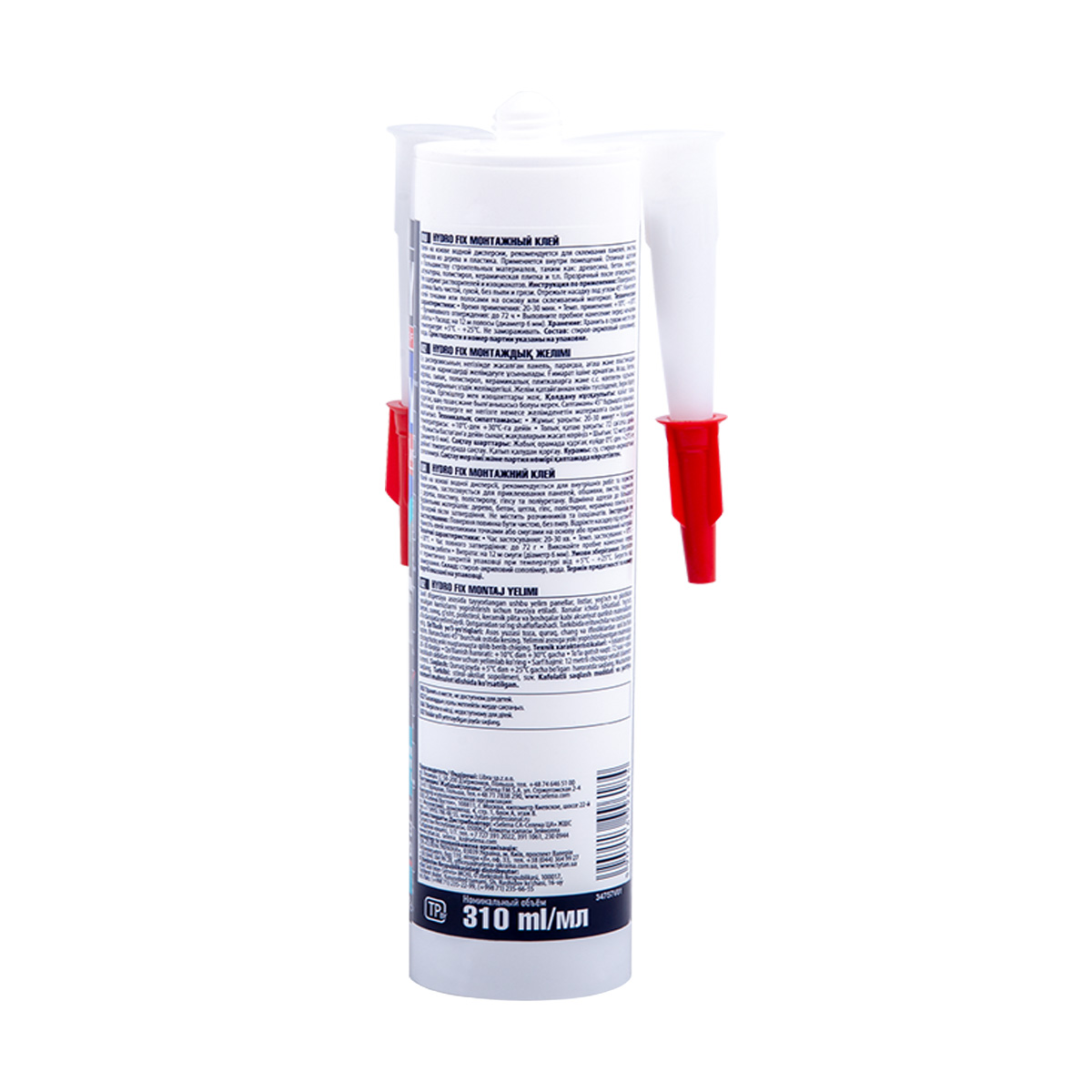 Клей монтажный "hydro fix" акрилатный прозрачный 310 мл (12) "tytan professional"