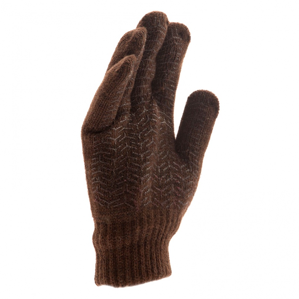 Перчатки трикотажные, двойные, верблюжья и овечья шерсть, ПВХ покрытие, Сибртех (68635)