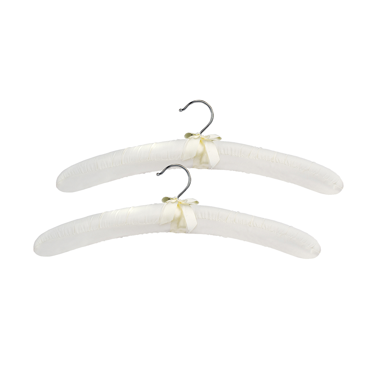 Вешалки для одежды мягкие тканевые (2 шт.) белые (1/50) "valiant" 7054s