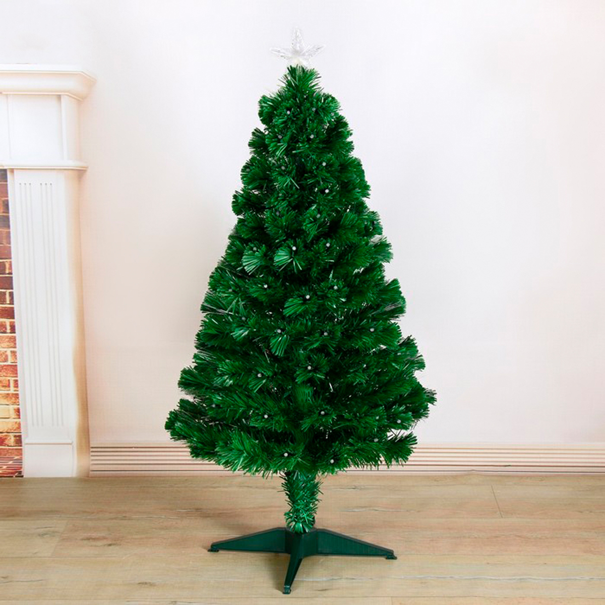 Ель декор. фиброоптич. t1000v12-120  120 см, 125 веток (зеленая) "зимнее волшебство" 2338602